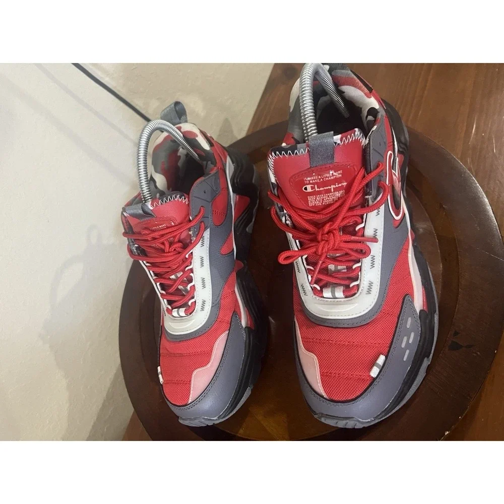 Champion Hyper C Flood Scarlet Gray Black Mens 9 .5 Sneakers Trainers Athletic‎